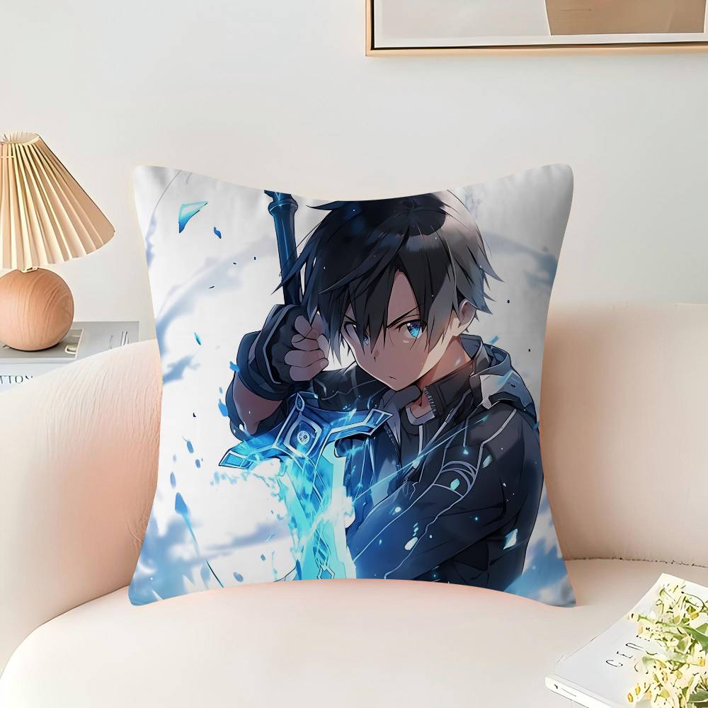 

Аниме САО К-Киригая-Кадзуто Персонализированная Картинка Текст Домашние Декоративные Подушки Бытовые Подарки 45х45см 16x16Inch