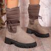 Fashion Comemore Mid-calf Warm Snow Boots Women 2025 Autumn Winter Shoes Casual Thick Bottom Padded Outside Big Size 36-43 Snow Botas