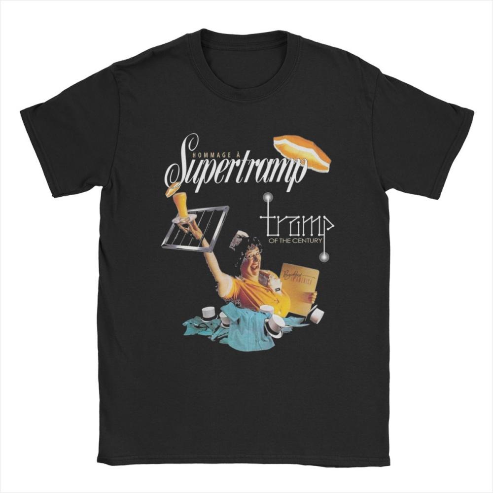 

Футболка Music Supertramp для мужчин, забавные футболки с коротким рукавом и круглым вырезом, 100% хлопок, 4XL 5XL, одежда S чёрный