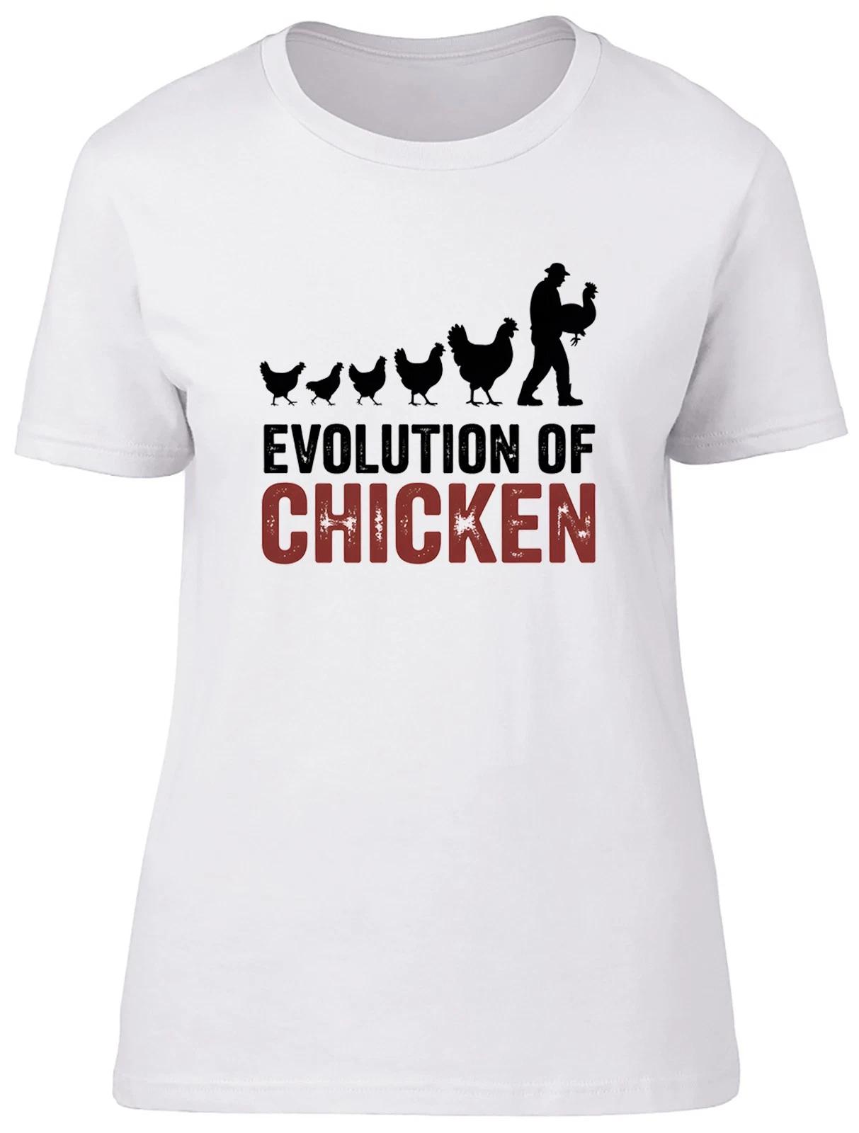 Evolution of Chicken Funny Womens T-Shirt Ladies Gift Tee L