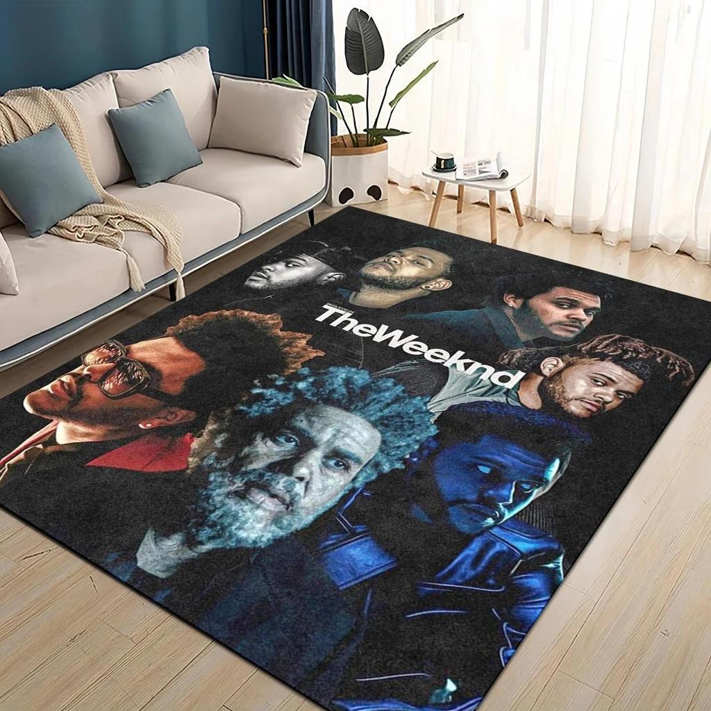 TAPPETO 3D THE WEEKND,XO Alternative R&B Abel Tesfaye per Soggiorno Camera da Letto Casa Decorazione Divano, Tappetino Antiscivolo per Bambini