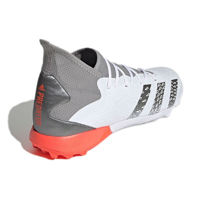Adidas Predator Freak.3 TF White Solar Red Men Sneakers Cloud-White Iron-Metallic FY6309