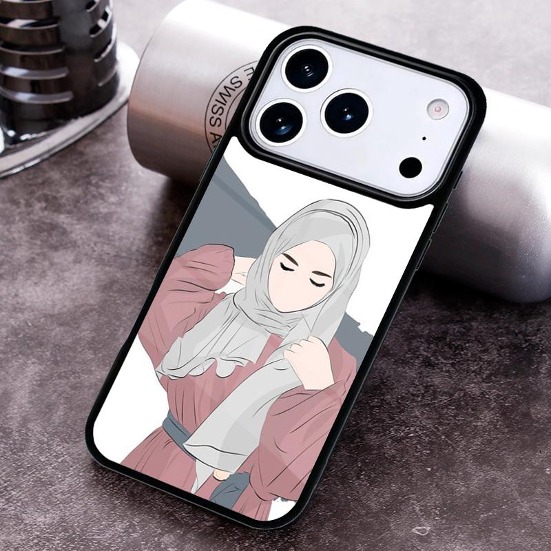 Islamic Hijab Girl Queen Phone Case for iPhone 17 16 15 Pro Max Air 14 13 12 11 Plus Shockproof Cover