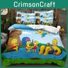 The Simpsons Cartoon Bedding Set With Reactive Dye Printing For Modern Home Decor