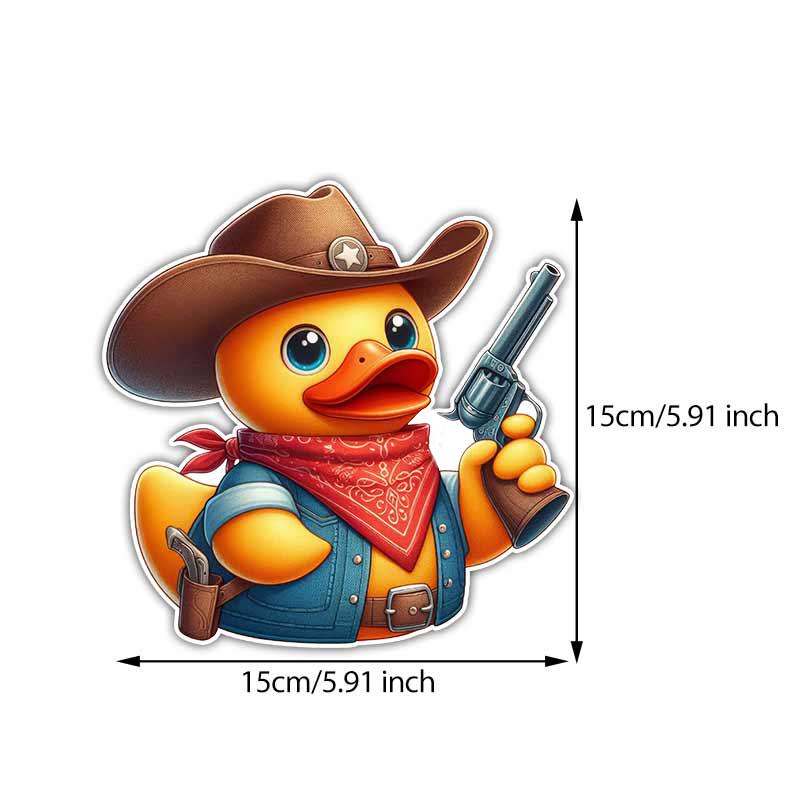 

Car Sticker Funny Rubber Duck Waterproof Vinyl Decal on Bumper Rear Window Laptop Self-adhesive Decal For Car Accessories TM256 A-15cm Longest Side