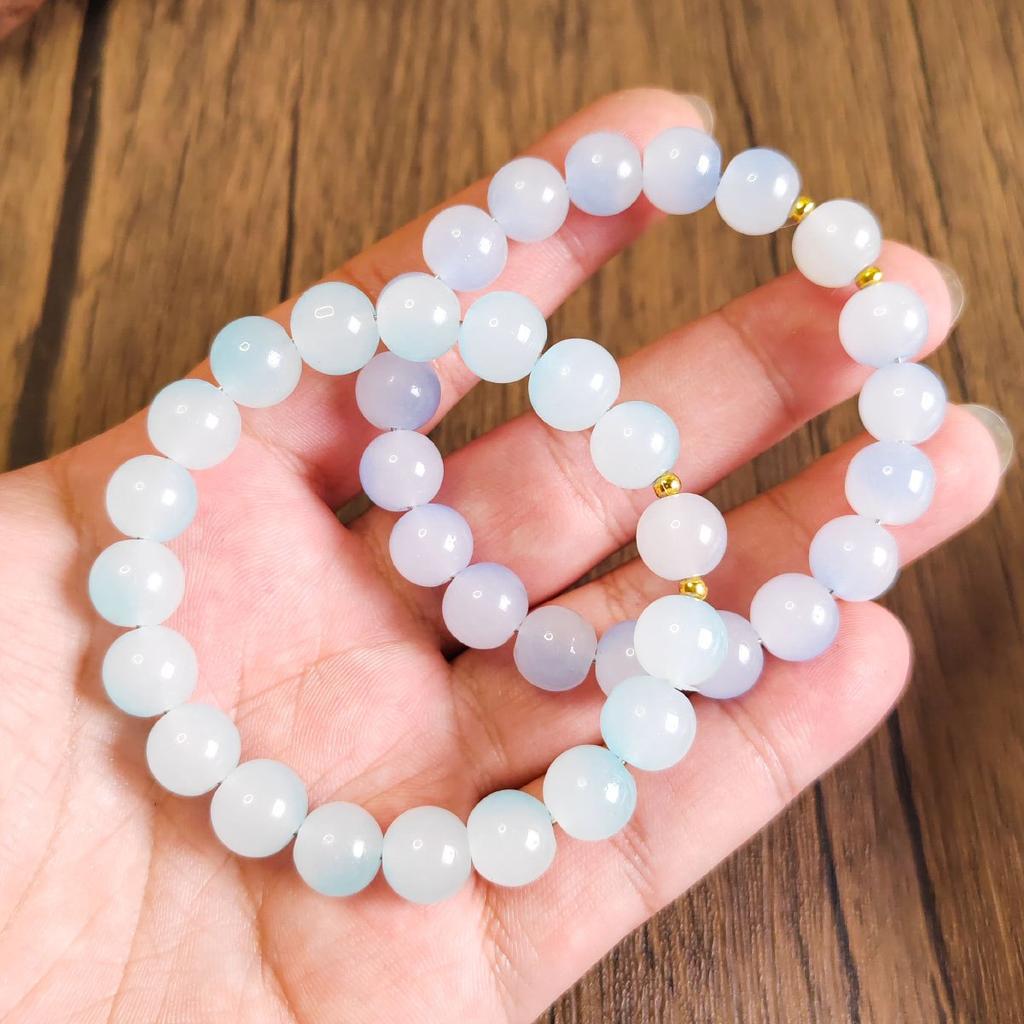 2 Stück Naturstein Armband Zweifarbiges Freundschaftsarmband, Ideales Geschenk für Freunde und Klassenkameraden, Schmuckarmband für Männer und Frauen zum Tragen als Paar