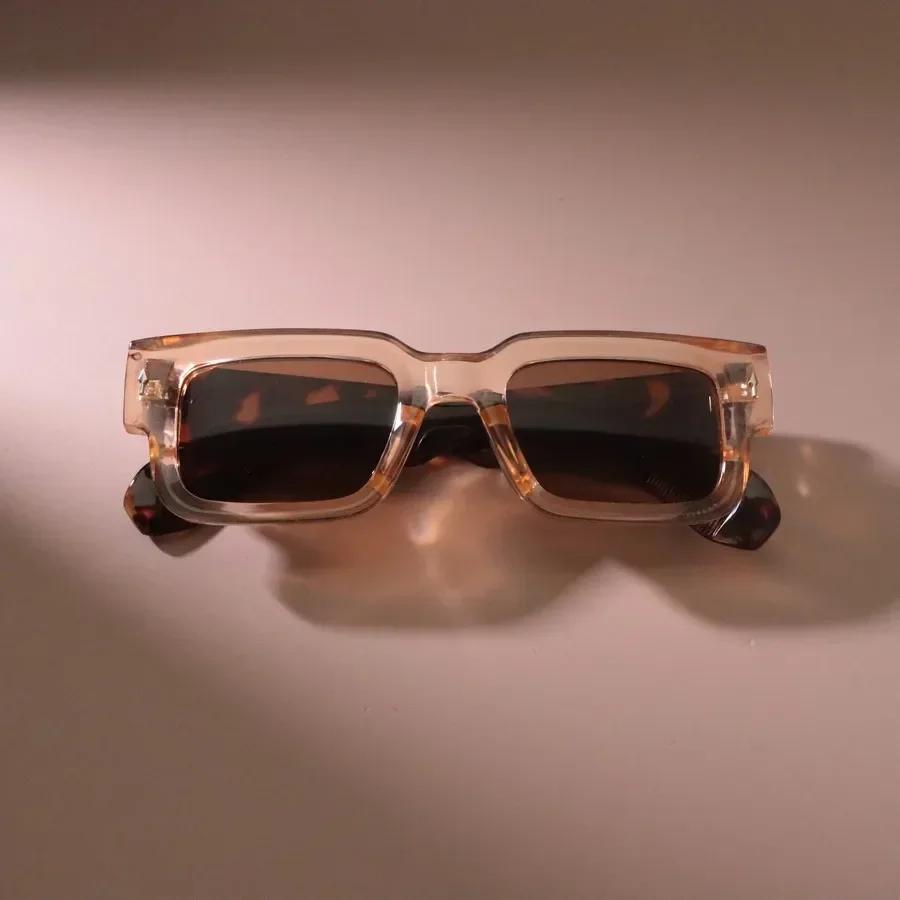 Kwadratowe Okulary Przeciwsłoneczne Damskie Męskie Klasyczne Vintage Moda Osobowość Okulary Stylowe Codzienne Minimalistyczne Oculos