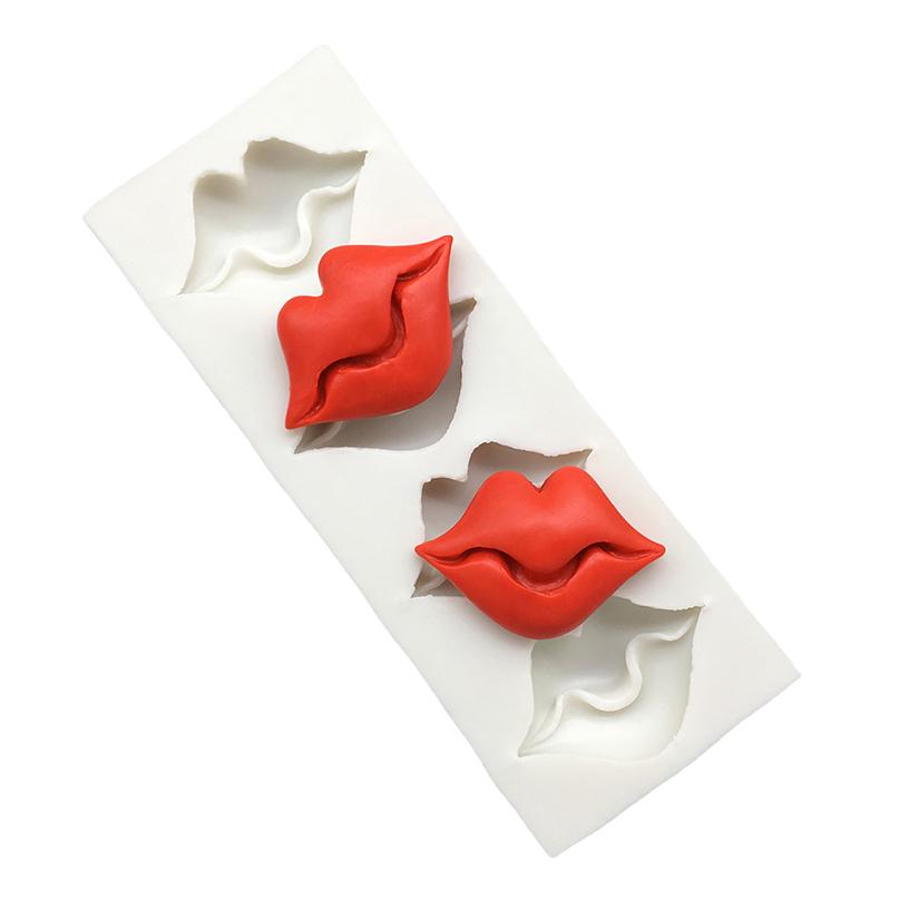 Lip Heart LOVE Shape Silicone Mold Valentine's Day Cookie Cupcake Chocolate Baking Mold Fondant Cake Decorating Tools