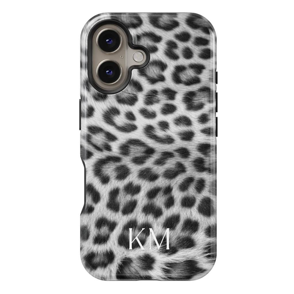 Leopard Print Flower Phone Case for IPhone 17 16e 16 15 14 13 12 11 X XS XR XSMAX 7 8 Air Pro Max Plus Luxury Double-layer Cover