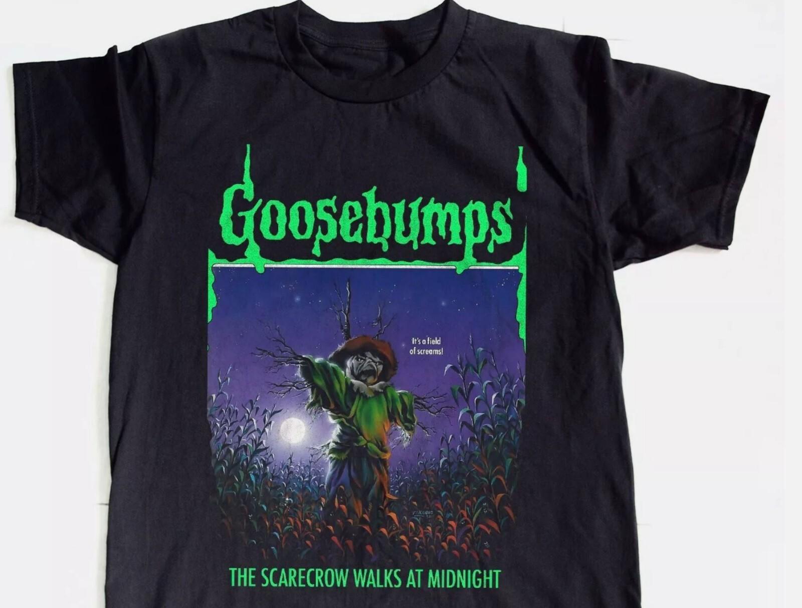 Goosebumps The Scarecrow Walks at Midnight Cover Black T-shirt Size S-5XL L