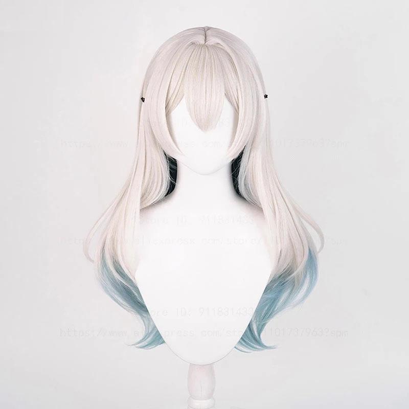 

Высококачественный парик для косплея Honkai Star Rail Firefly, длина 67 см, прямые термостойкие синтетические волосы, парики для косплея в стиле аниме + шапочка для парика One Size