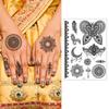 Adesivos de Transferência de Água Tatuagem Temporária de Henna Índia Mehndi Flor Arte Corporal Adesivo Mulher/Senhora/Menina