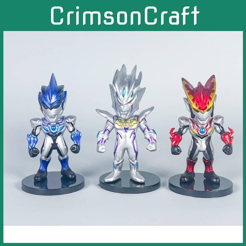 Ultraman Cartoon Character Mini Model Ornament Six Pieces Set For Fans And Giftgiving