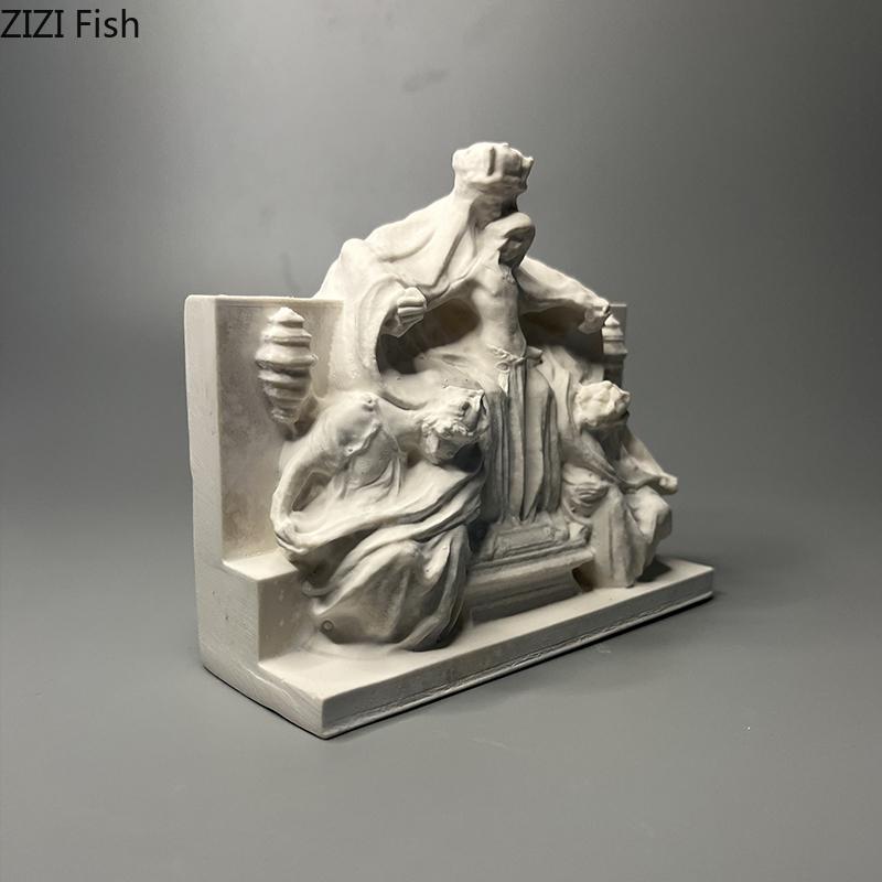 Love and Faith Figures Plaster Statue Desk Decoration Ornaments Creative Artwork Characters Sculpture Room Aesthetic Decor