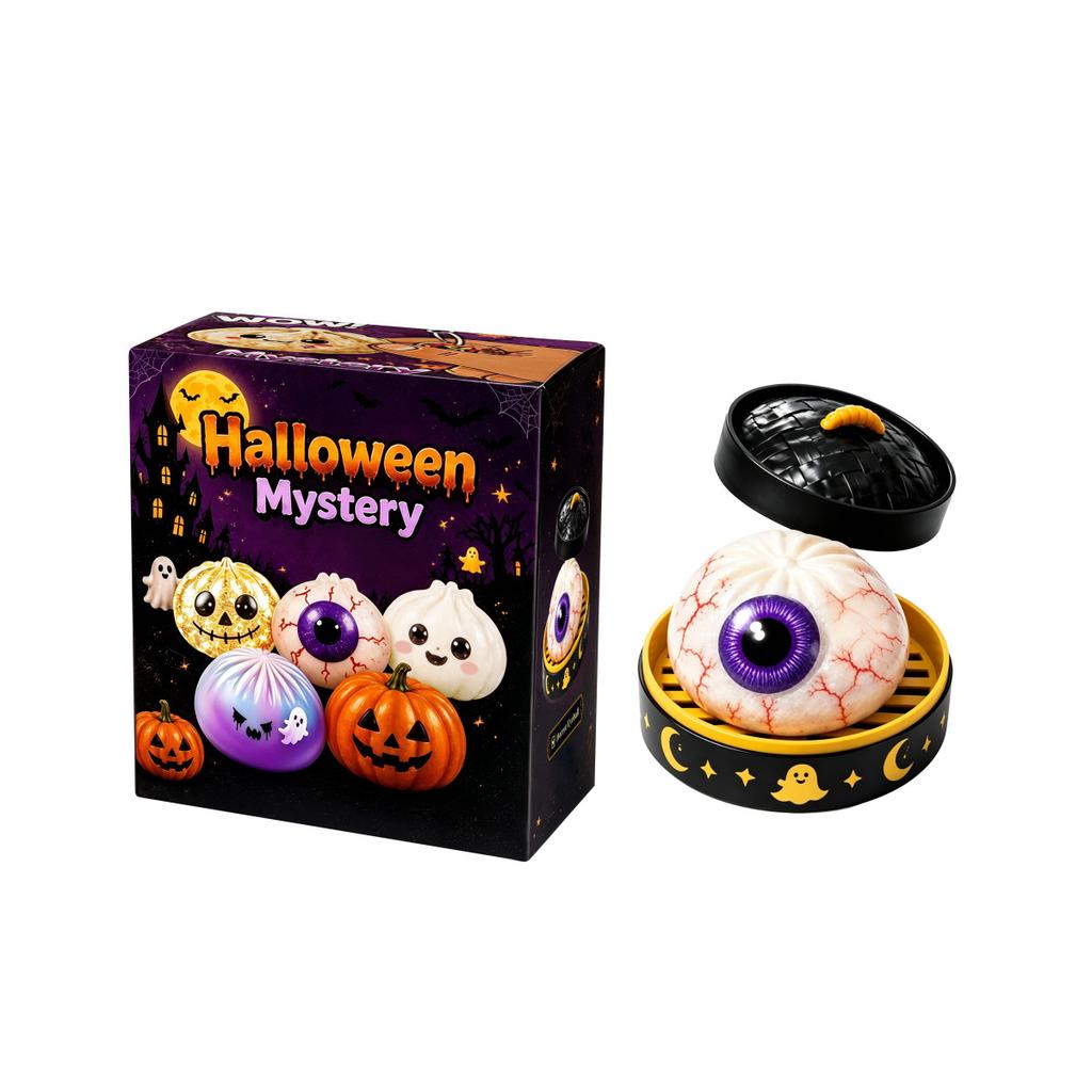 Weihnachten Halloween Geist Kürbis Squishy Spielzeug mit Dampferbox Tragbares Handspiel Dekor Spielzeug