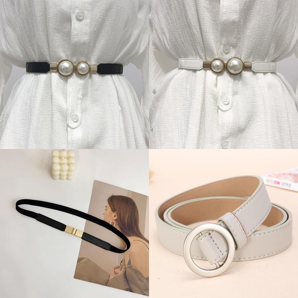Elegant Korean Stretch Beaded Pearl Waist Belt For Women Chic Dress And Sweater Accessory