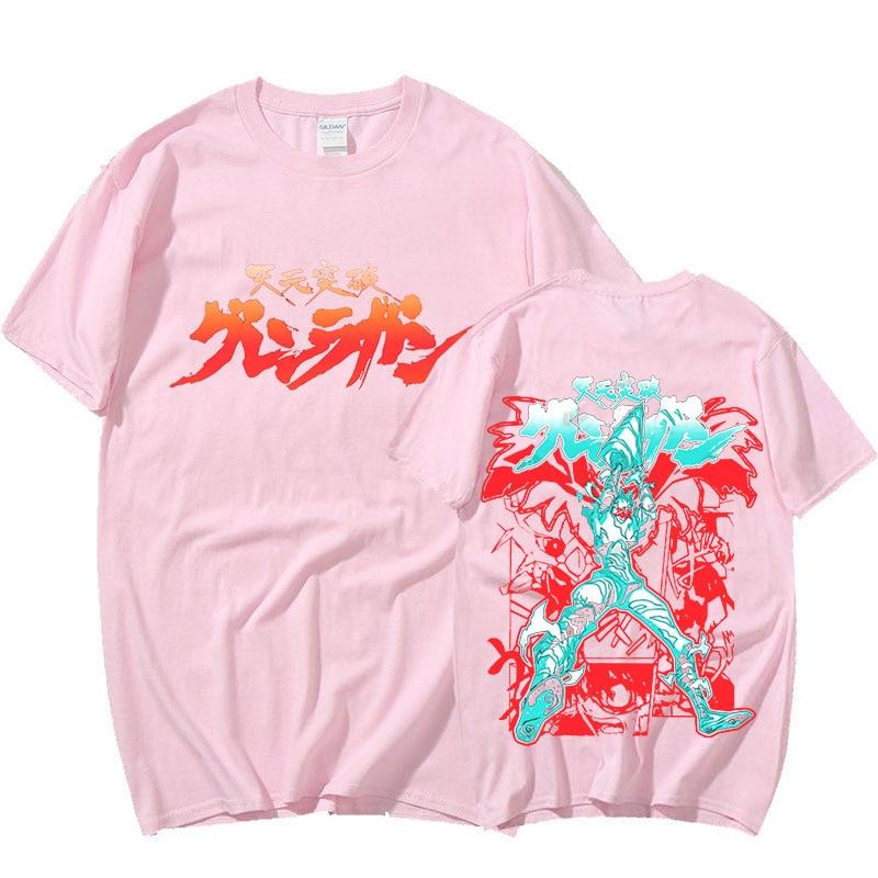Anime Tengen Toppa Gurren Lagann Tričko Dámské Unisex Unisexga Trička s krátkým rukávem Hip Hop Streetwear Oversized Unisex Tričko