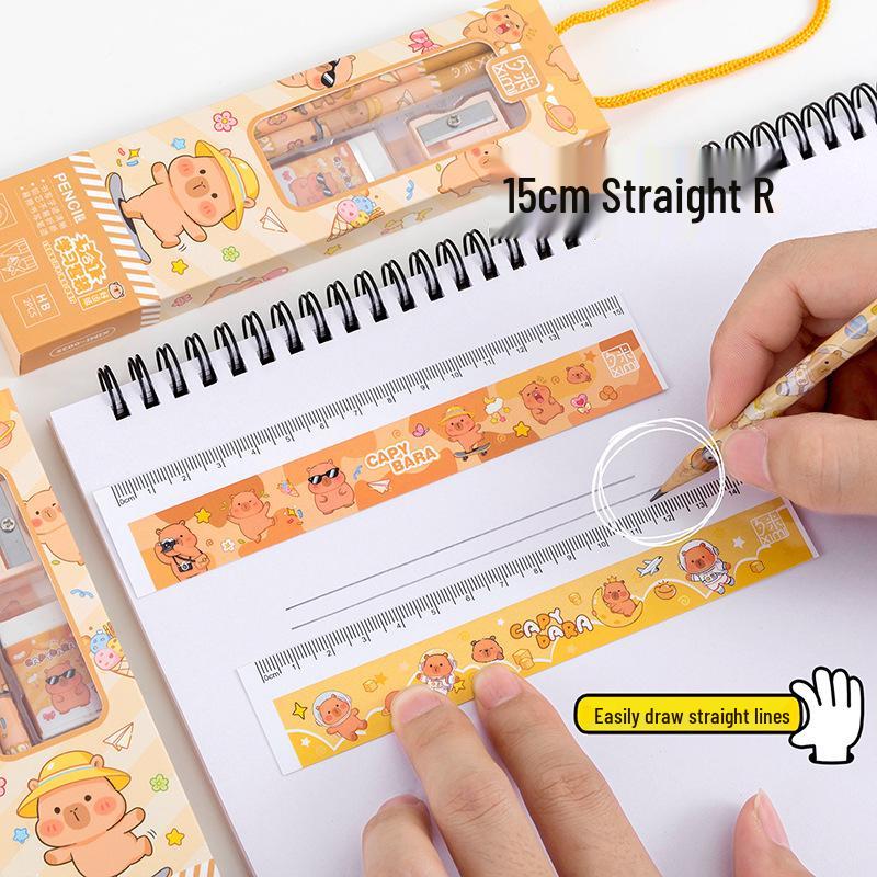 Children's Day Gift Capybara Stationery Set: 5-in-1 Study Supplies Box & Class Party Favors