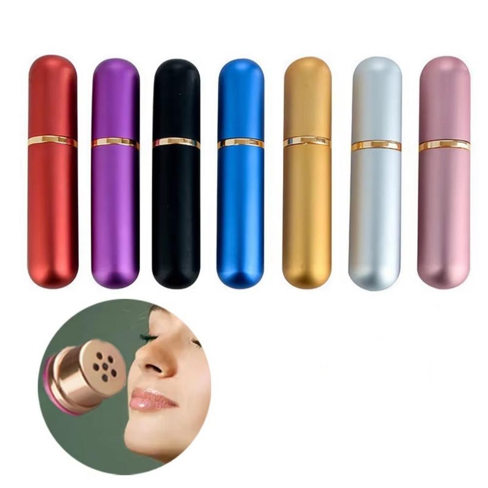 Replacement Aluminum Nasal Inhaler 5ml Empty Tubes Aromatherapy Inhaler  For Essential Oil