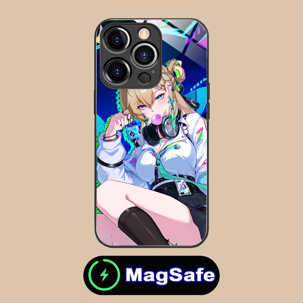 Wuthering Waves Lynae Phone Case for iPhone 17 16 15 14 13 12 11 Air Pro Max Plus Mini MagSafe Glass Colorful Cover Smartphone