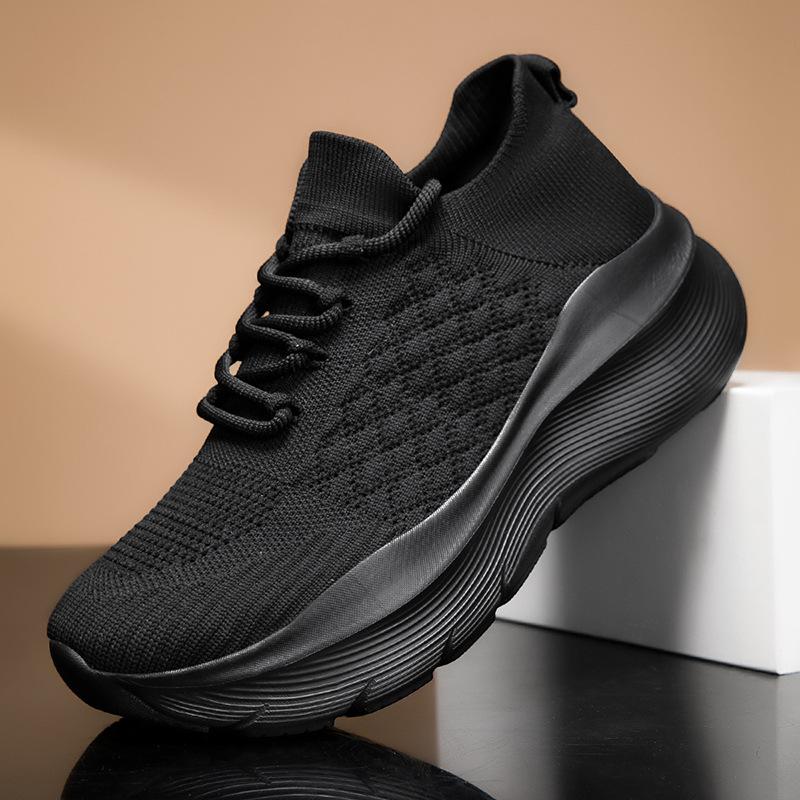 Couple running shoes spring and autumn summer breathable casual fly-woven mesh sneakers soft-soled casual sneakers 35