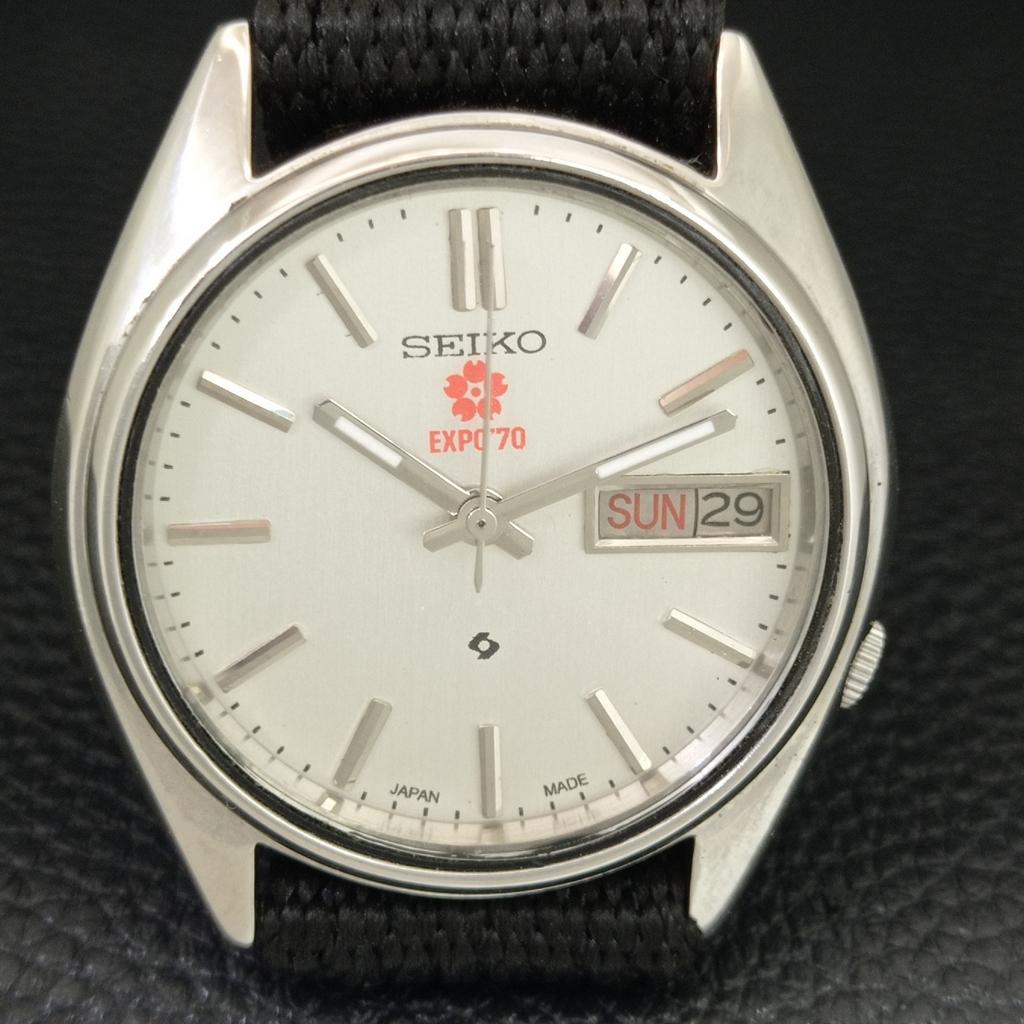 VINTAGE SEIKO EXPO 70 AUTOMATIC 7009A JAPAN MENS SILVER DIAL WATCH A708722-1