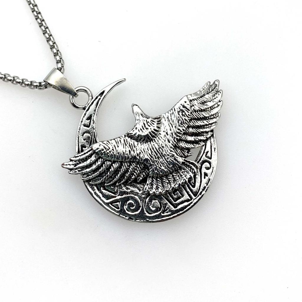 Necklace Retro Eagle Spreading Its Wings Now Hair Pendant