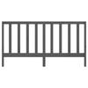 VidaXL Headboard Grey 206x4x100 Cm Solid Pine Wood 817712
