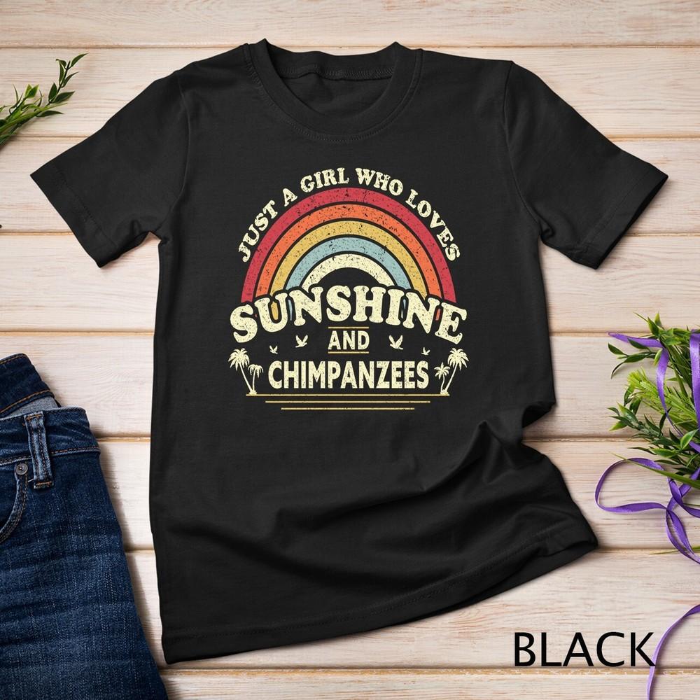 Chimpanzee Shirt. A Girl Who Loves Sunshine And Chimpanzees Unisex T-shirt