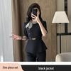 Women's Summer Seven-Sleeve Waist-Cinching Professional Suit for Jewelry Stores, Salons, and Hotel Receptionists