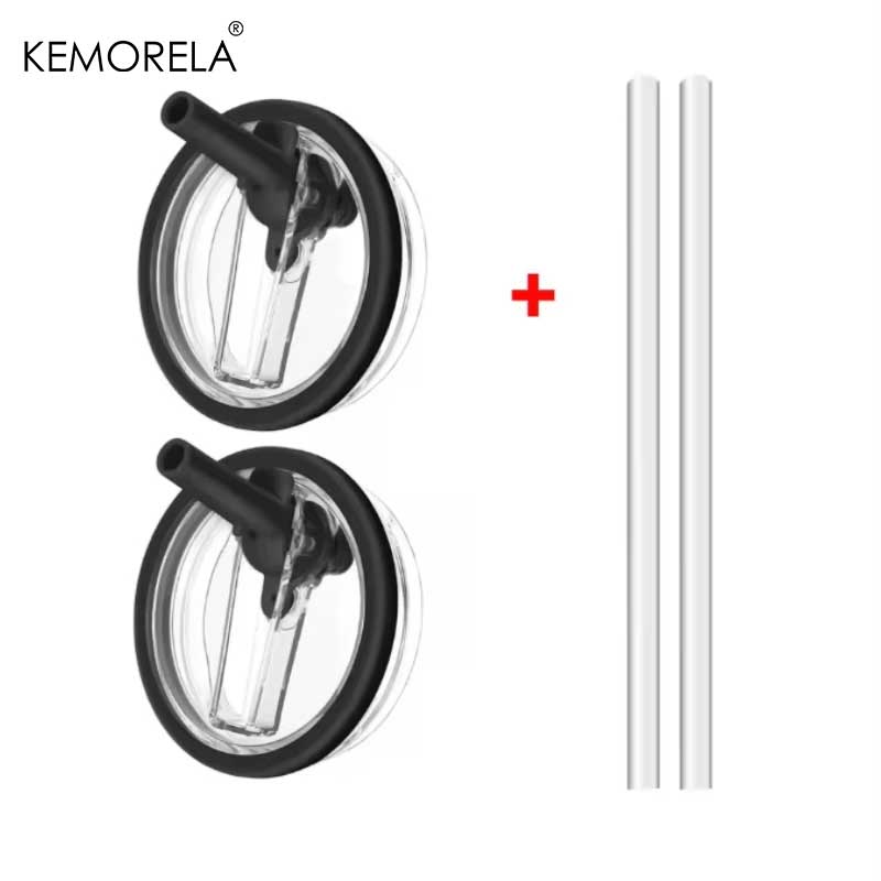 40oz Flip Straw Leak Proof Lid for 2.0 Tumbler Lid Replacement for Car Cup Accessories Straw Cover Cleaning Brush with Straw