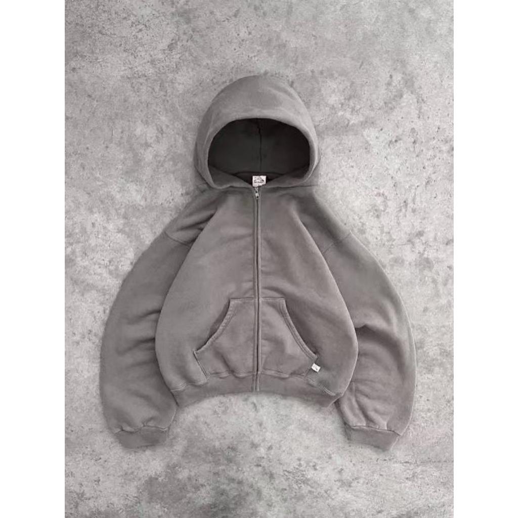 American Retro Solid Color Hoodies Women Men Autumn Long Sleeve Tops Hood Shirt Streetwear Hip Hop Pullover Y2K Sweatshirt New