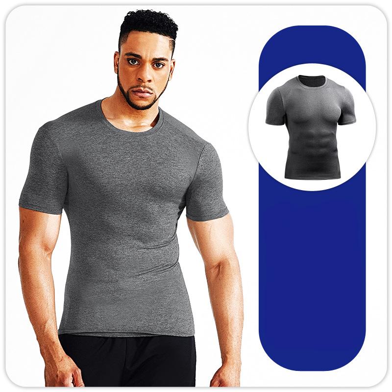 Gym Clothing Men T shirts Fitness Workout Quick-drying Sports Short Sleeve Shirt Running Camping Hiking Tops S M L XL XXL 3XL 4XL