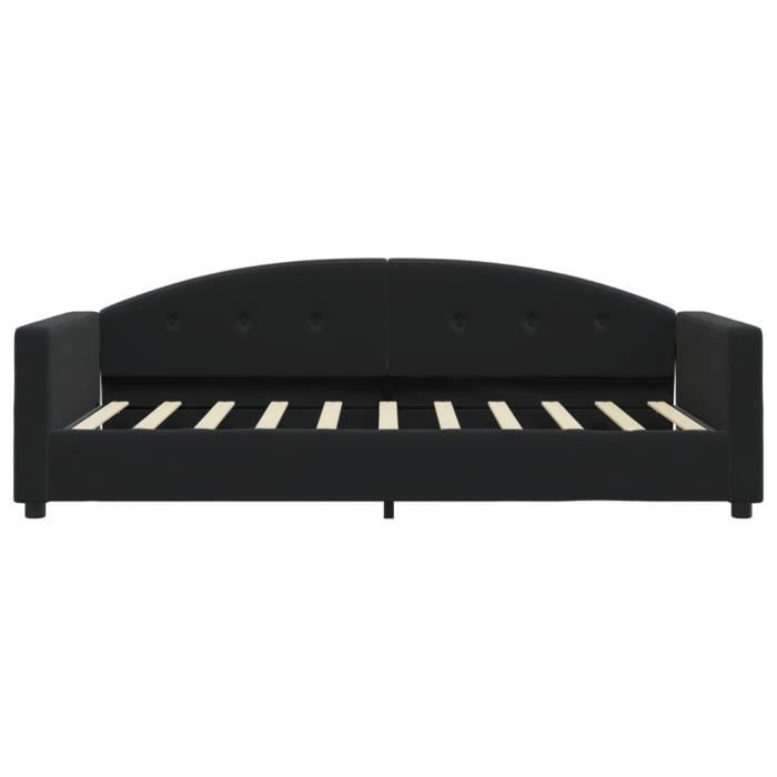 VidaXL Lit de repos noir 80x200 cm velours 354133