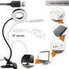 LED Eye-Protection Clip-On Desk and Bedside Lamp for Students