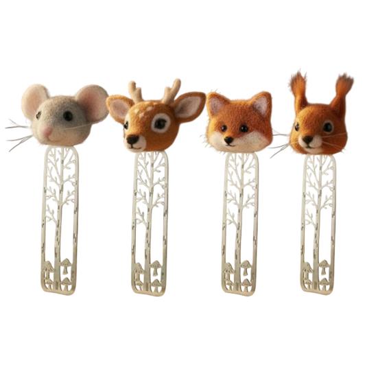 Whimsical Forest Friends Bookmark Felt Page Marker Lightweight Portable Book Marker Graduation Gift for Book Lovers Teachers Students Reading