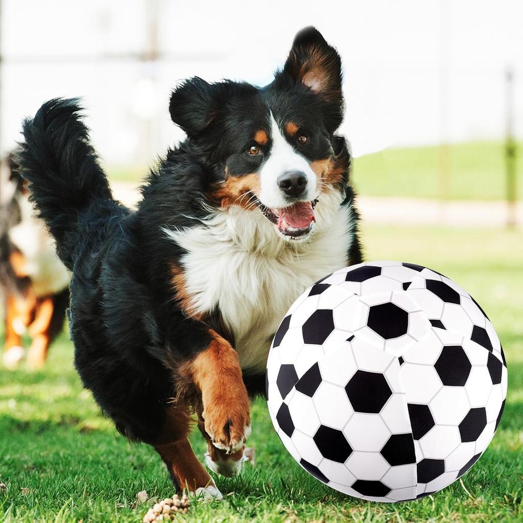 Juome Herding Ball for Dogs, 10" Dog Herding Balls with Soccer Cloth Cover Hand Pump, Interactive Dog Toys for Small & Medium Dogs