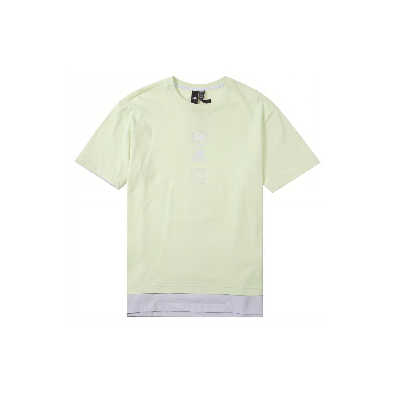 adidas St Gfxrlx Tee Athleisure Casual Sports Round Neck Short Sleeve Orange Green Men s HE9923 S