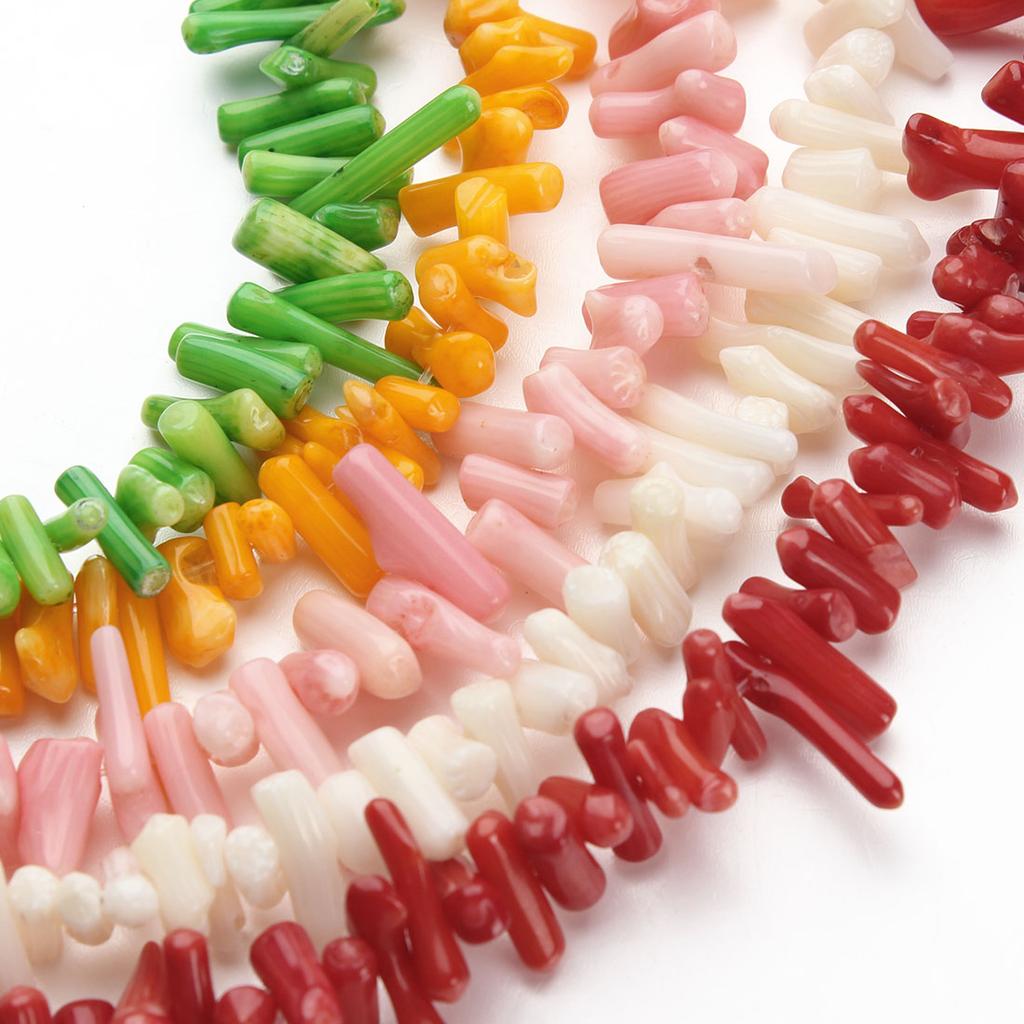 Natural Stone Coral Beads 6x15mm Irregular Shape Loose Spacer Stone Beads for Jewelry Making DIY Necklace Bracelets Accessoires