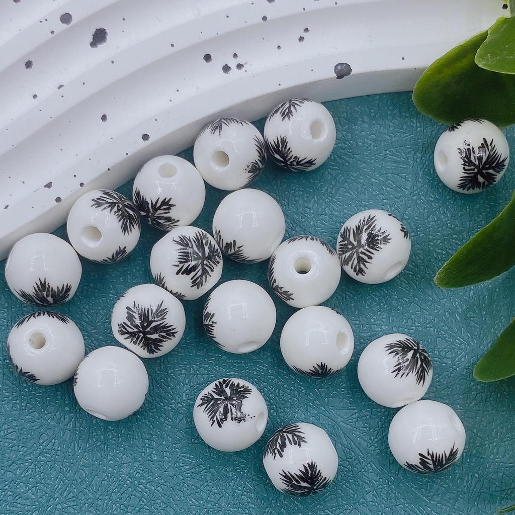 12mm Handmade Ceramic Round Beads for DIY Projects and Knot Decorations