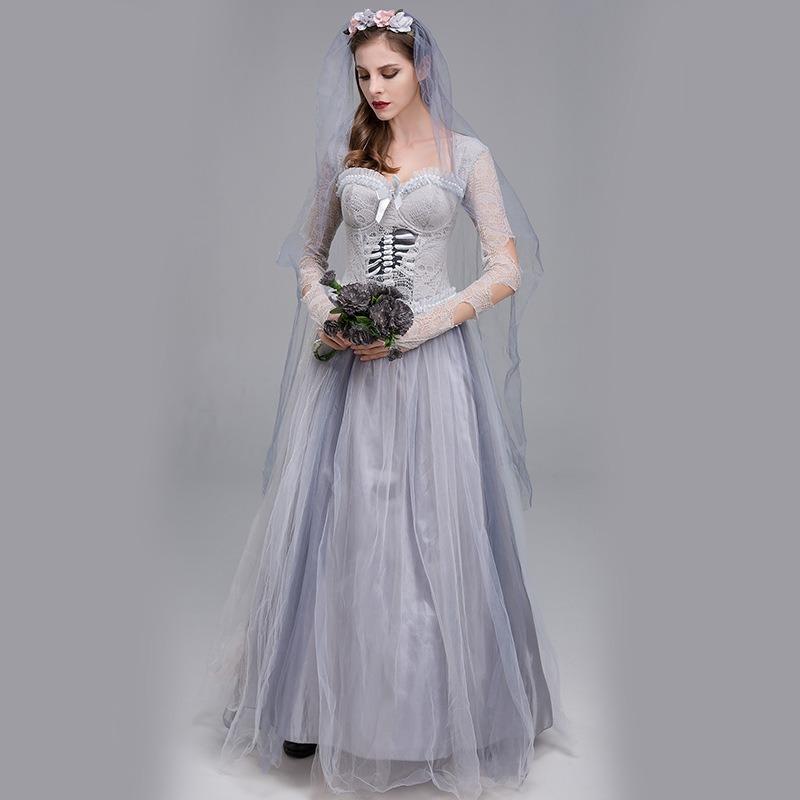 New Halloween costumes scary ghost bride dress ghost zombie costume masquerade costume