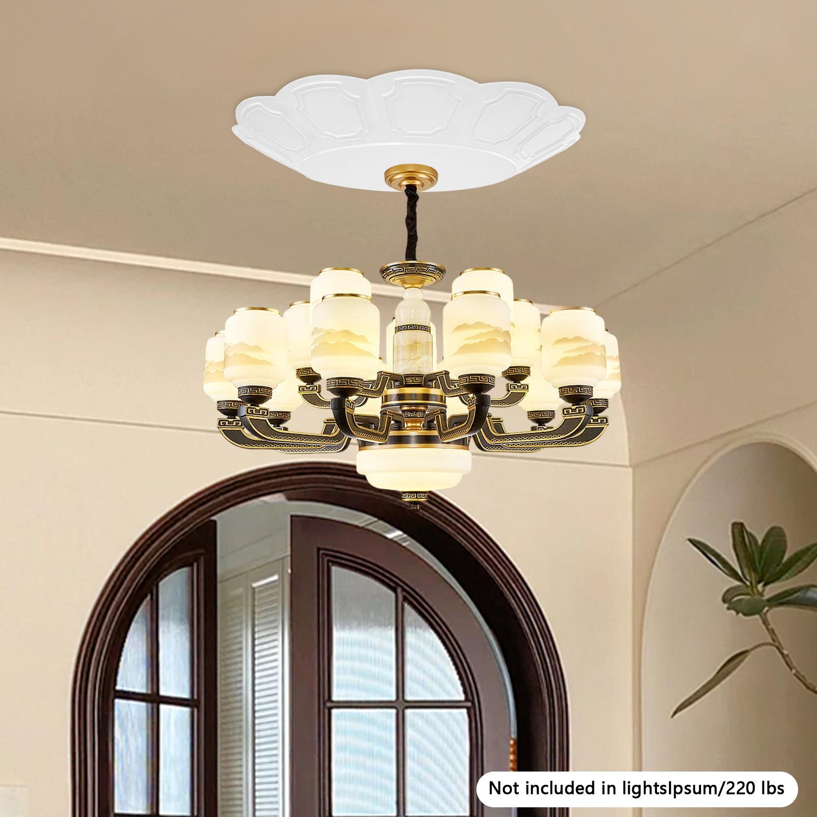 

2-in-1 Switch Chandelier Hoist Lift System, 100kg/220lbs Capacity, Modern White Ceiling Light Lift, Chandelier Elevator Hoist білий