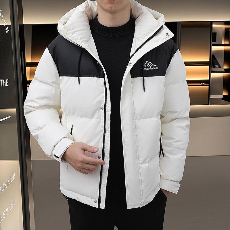 Men's Winter Trendy Hooded Down Jacket 2024: Thick, Warm, Stylish Duck Down Coat for Boys