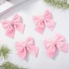 Pink Green White Velvet Christmas Bow Christmas Tree Hanging Ornament Christmas Decorations Christmas Tree Decorations