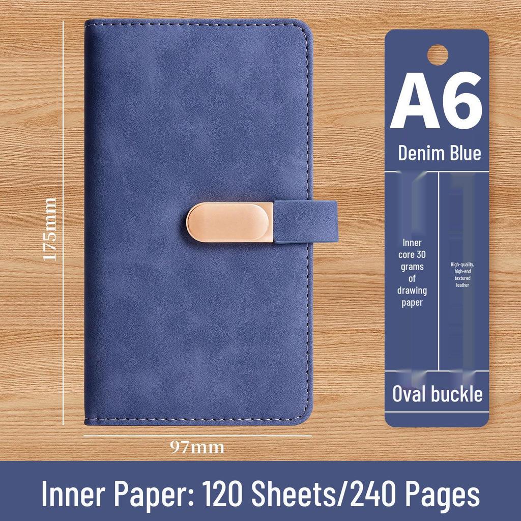A6 Anpassat Spänne Högvärdig Anteckningsbok: Bärbar fickanteckningsbok för kontor, studier och redovisning
