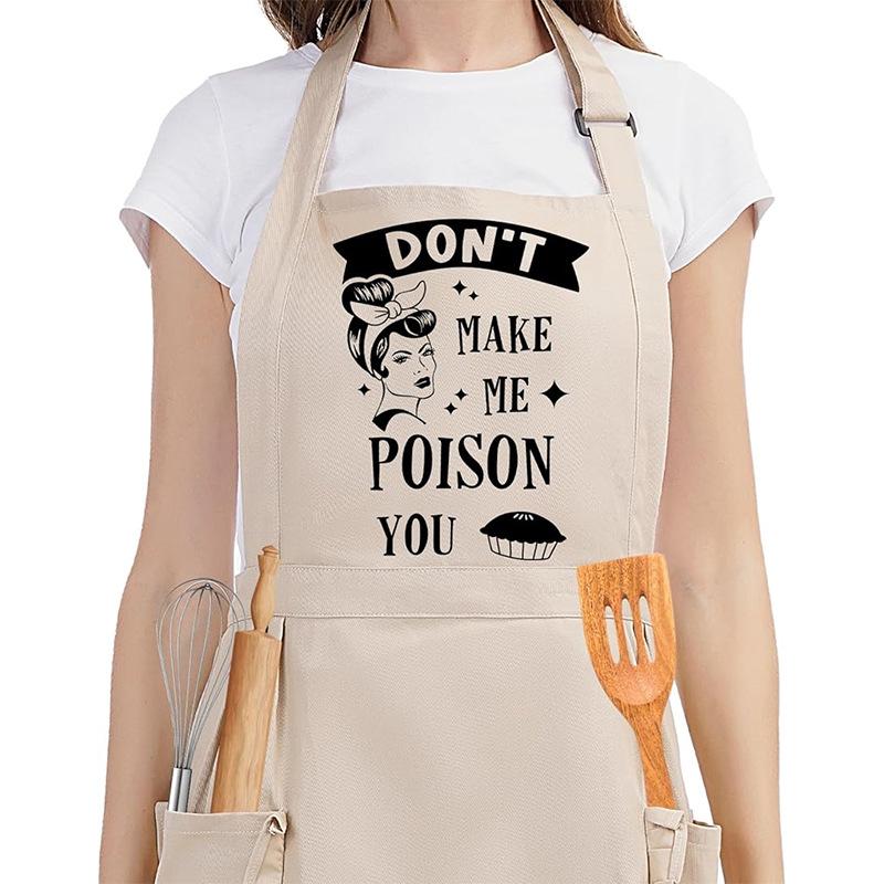 Apron Ruffle Edge Cute High Value Fashion Printed Letter Home Kitchen Apron polyester