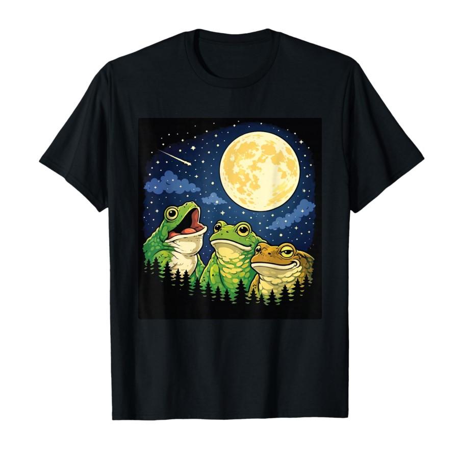 

Frogs Howling Moon Meme Mountains Pines Nature Wildlife T-shirt For Men Women 100% Cotton T Shirts Short Sleeve Tops 0212-1 -... 5XL різнокольоровий