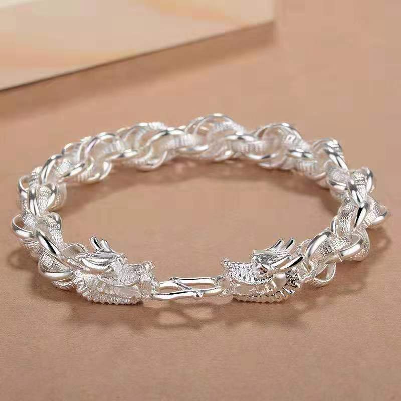 Tide Senior Bracelet Men 'S Tide Personality Domineering Retro Handmade Keel Dragon Pattern Bracelet Gift Men Jewelry 