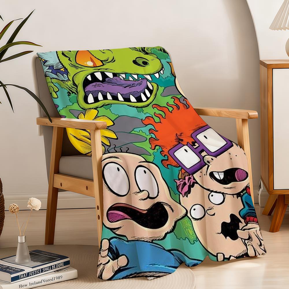 R-RugratS-ES Cartoon TV Blanket Throw Super Cosy Plush Living Room Sofa Couch Childish Birthday Gifts
