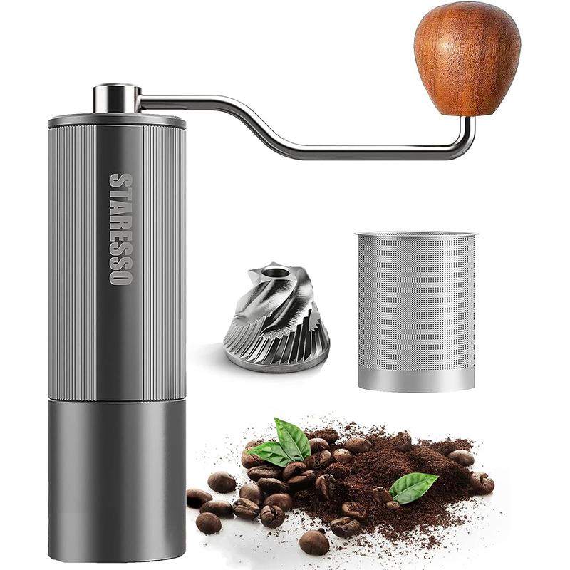 Staresso Manual Coffee Grinder,Stainless Steel Hand Coffee Bean,Maker Grinder for Drip Coffee,Espresso,French Press,Turkish Coffee D6